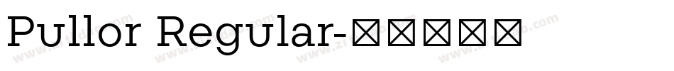 Pullor Regular字体转换